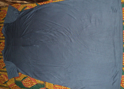 Dreams & Co. Plus Size Royal Navy Short Sleeves A-Line Lounger Size 1X(22/24)