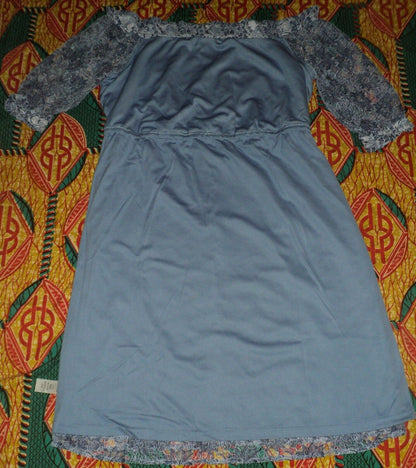 Jessica London Plus Size Sky Blue On Or Off  Style Blouson Lace Dress Size 28W