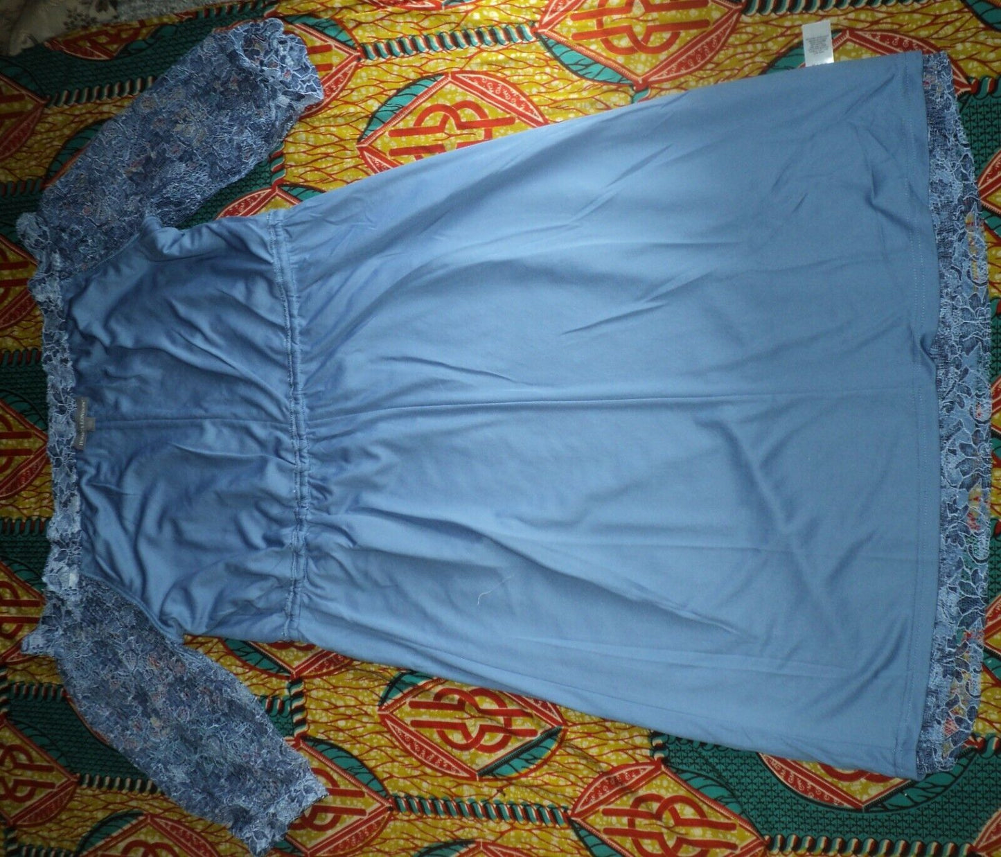 Jessica London Plus Size Sky Blue On Or Off  Style Blouson Lace Dress Size 28W