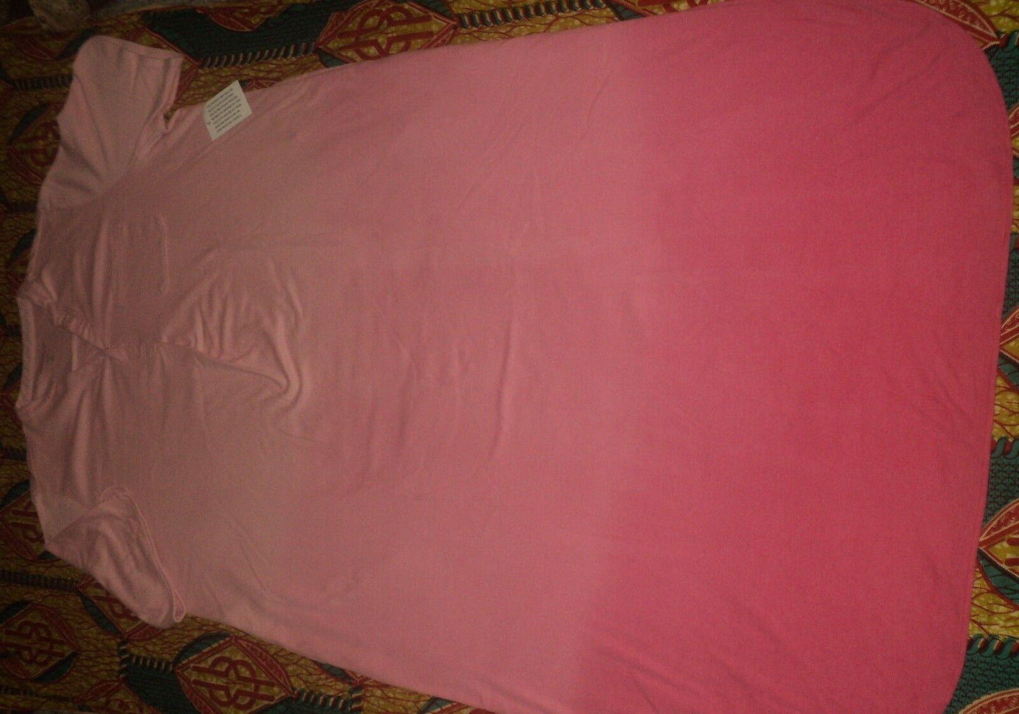 Dreams & Co. Plus Size Rose Quartz Ombre Short Sleeve Knit Lounger Size 5X-38/40