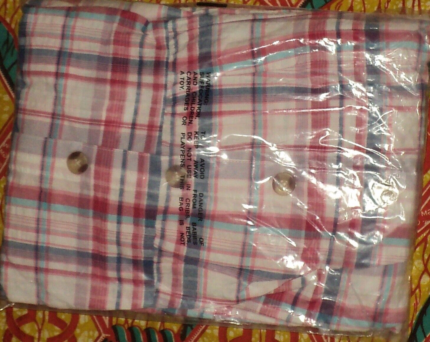 Woman Within Plus Size White Multi Plaid Short-Sleeve Seersucker Dress Size 28W