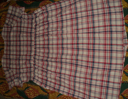 Woman Within Plus Size White Multi Plaid Short-Sleeve Seersucker Dress Size 28W