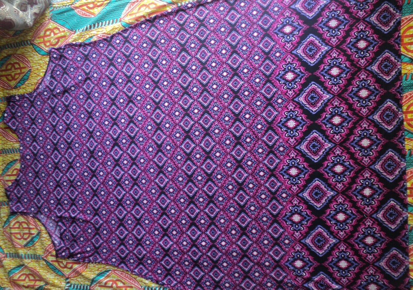 Catherines Plus Size Warm Ethnic Print Terrace Ridge Maxi Dress Size 4X(30/32W)