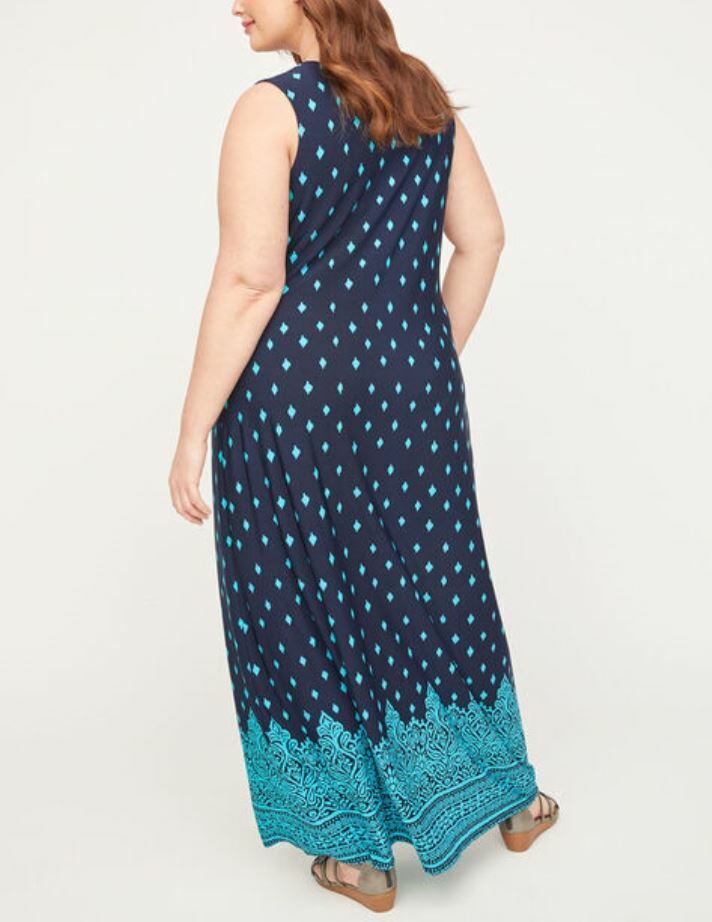 Catherines Plus Size Warm Ethnic Print Terrace Ridge Maxi Dress Size 4X(30/32W)