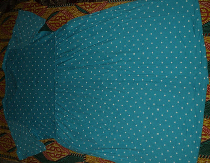 Woman Within Plus Size Paradise Blue Button Front Empire Waist Dress Size 6X