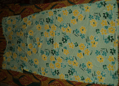 Only Necessities Plus Size Green Bud Floral Crochet Trim Nightgown Size 1X