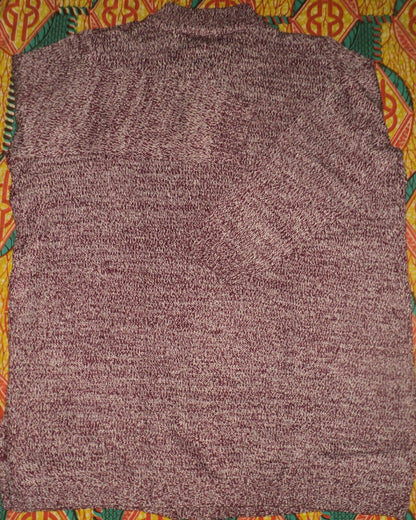 Woman Within Plus Size Deep Claret White Marled Sweater Cardigan Size L(18/20)