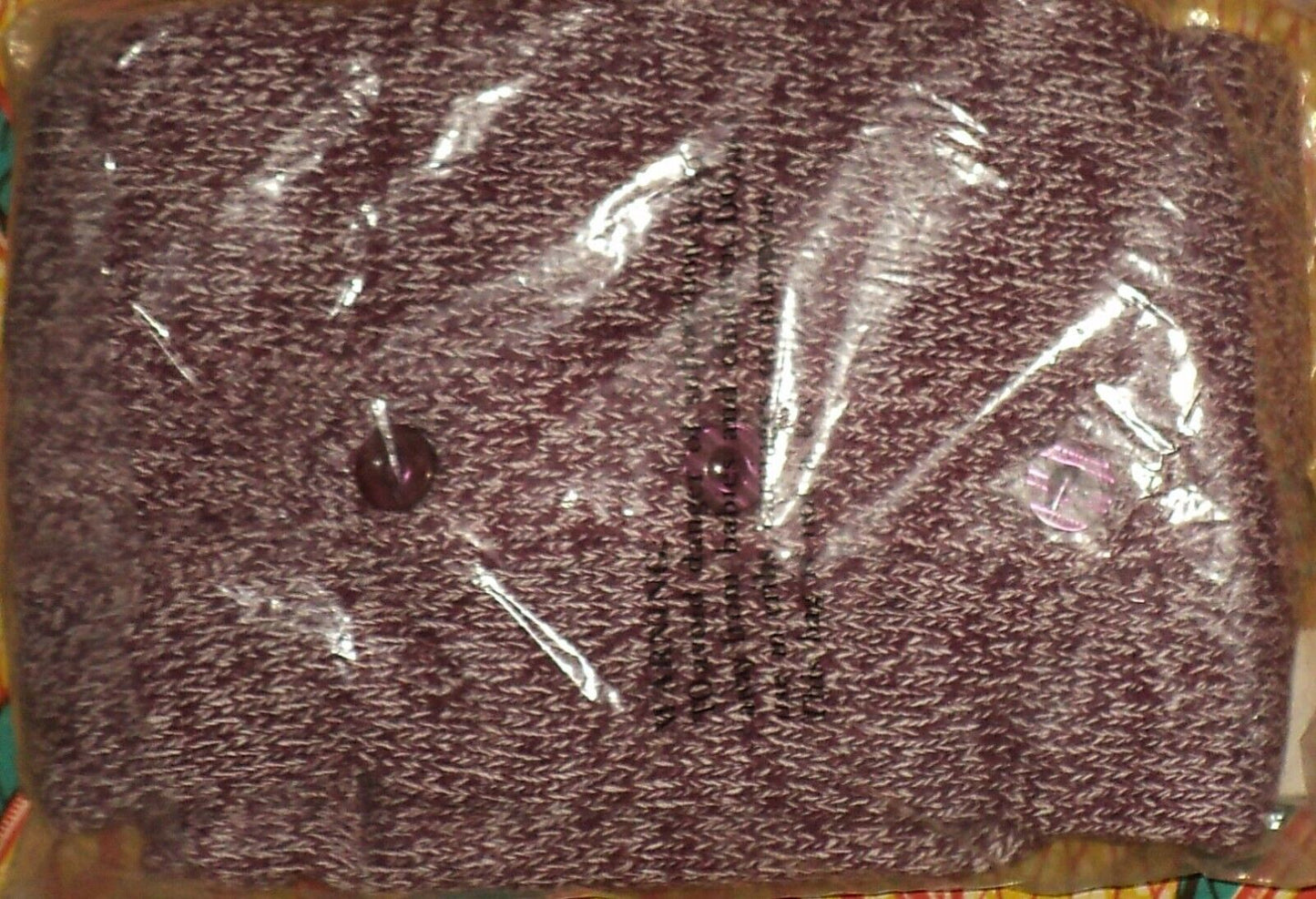 Woman Within Plus Size Deep Claret White Marled Sweater Cardigan Size 5X(38/40)