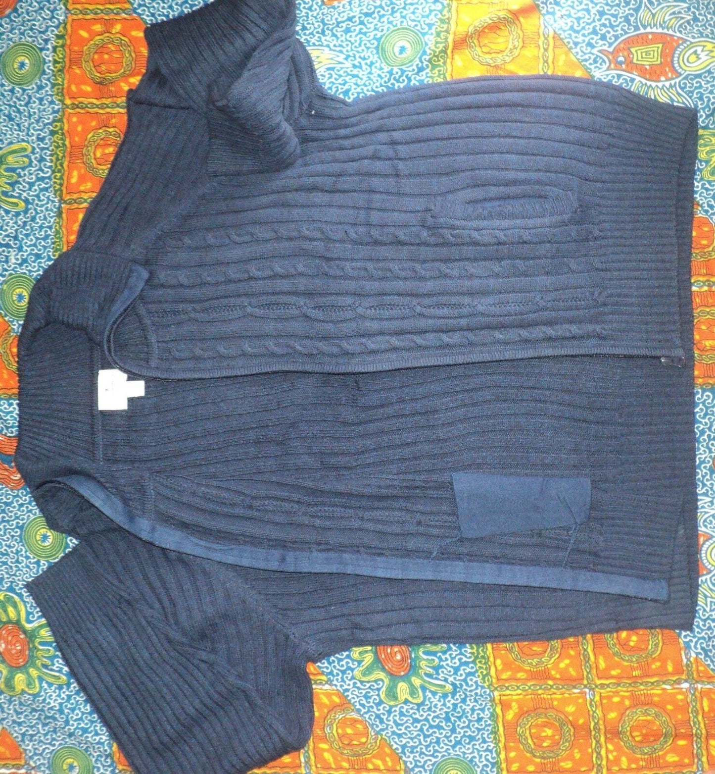 St. John's Bay Plus Size Lafayette Rose Long Sleeves Zip Cable Cardigan Size 3X