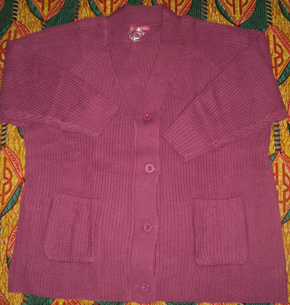 Woman Within Plus Size Deep Orchid Shaker Knit Cardigan Size 1X(22/24)