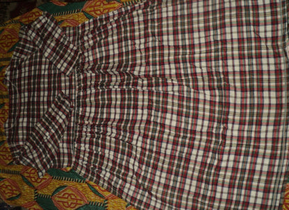 Only Necessities Plus Size Red White Plaid Flannel Snap-Front Lounger Size 3X