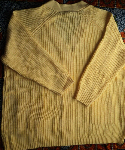 Woman Within Plus Size Banana  Long Sleeves Shaker Knit Cardigan Size 3X(30/32)