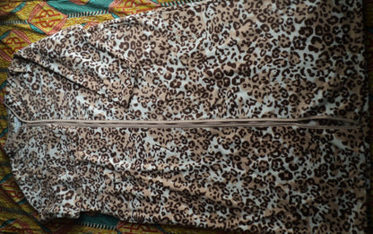 Dreams & Co. Plus Size Leopard Print Microfleece Robe Size 2X(26/28)