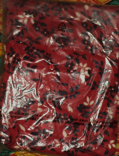 Woman Within Petite Plus Size Classic Red Button Front Empire Waist Dress Sz 6X