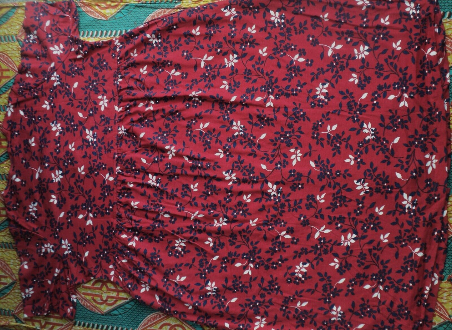 Woman Within Petite Plus Size Classic Red Button Front Empire Waist Dress Sz 6X