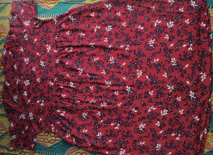 Woman Within Petite Plus Size Classic Red Button Front Empire Waist Dress Sz 6X