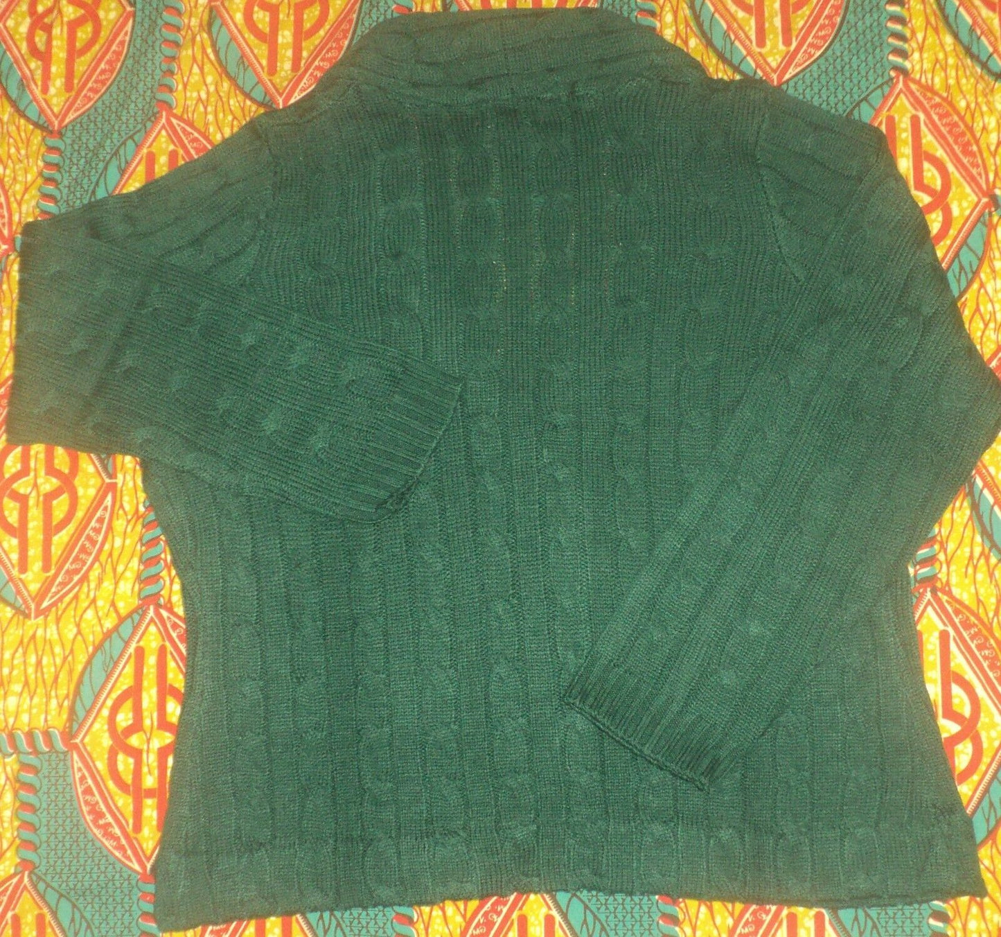 Jessica London Plus Size Emerald Green Cable Blazer Sweater Cardigan Size 30/32