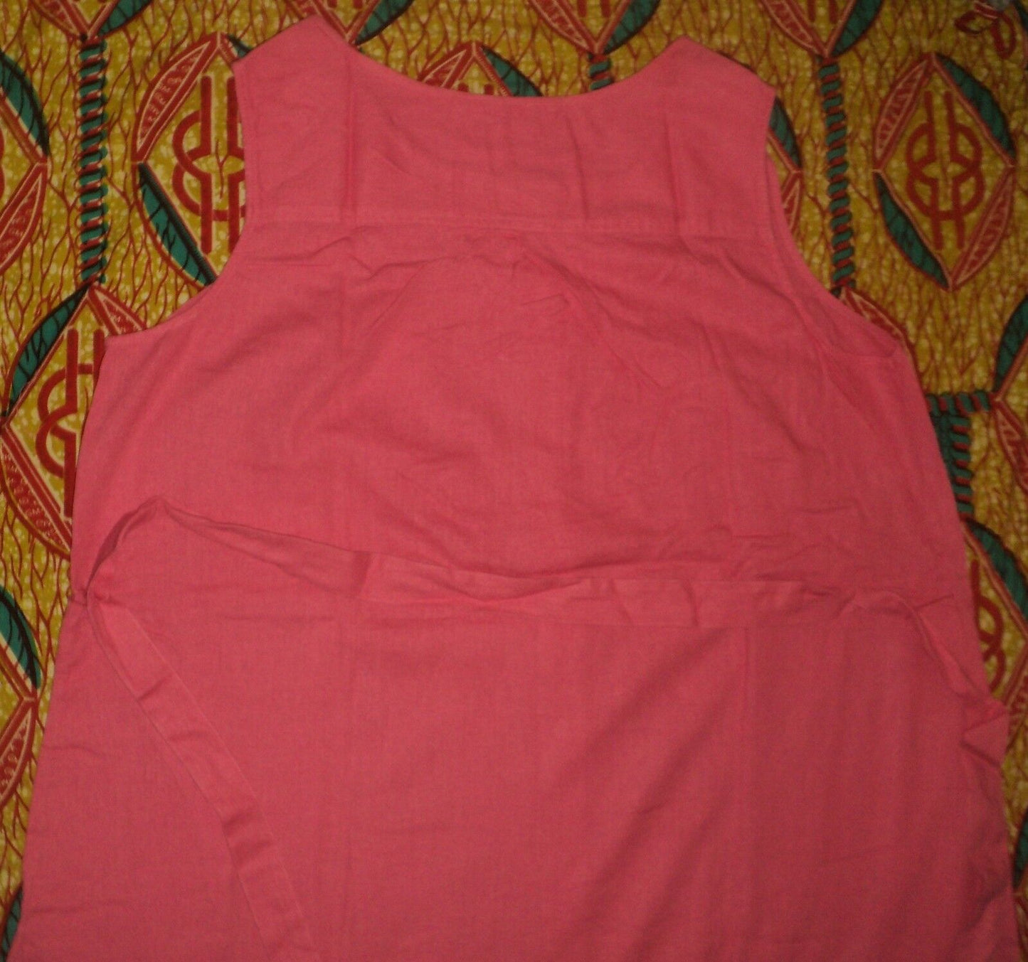 Woman Within Plus Size Bright Pink Sleeveless Button-Front Linen-Blend Dress 26W