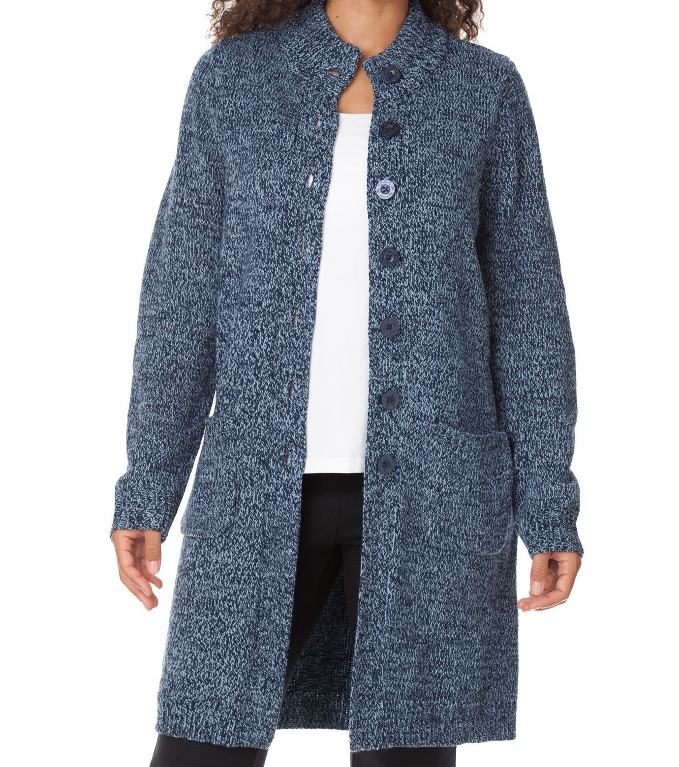 Woman Within Plus Size Navy Sky Blue Sweater Cardigan Size 1X(22/24)