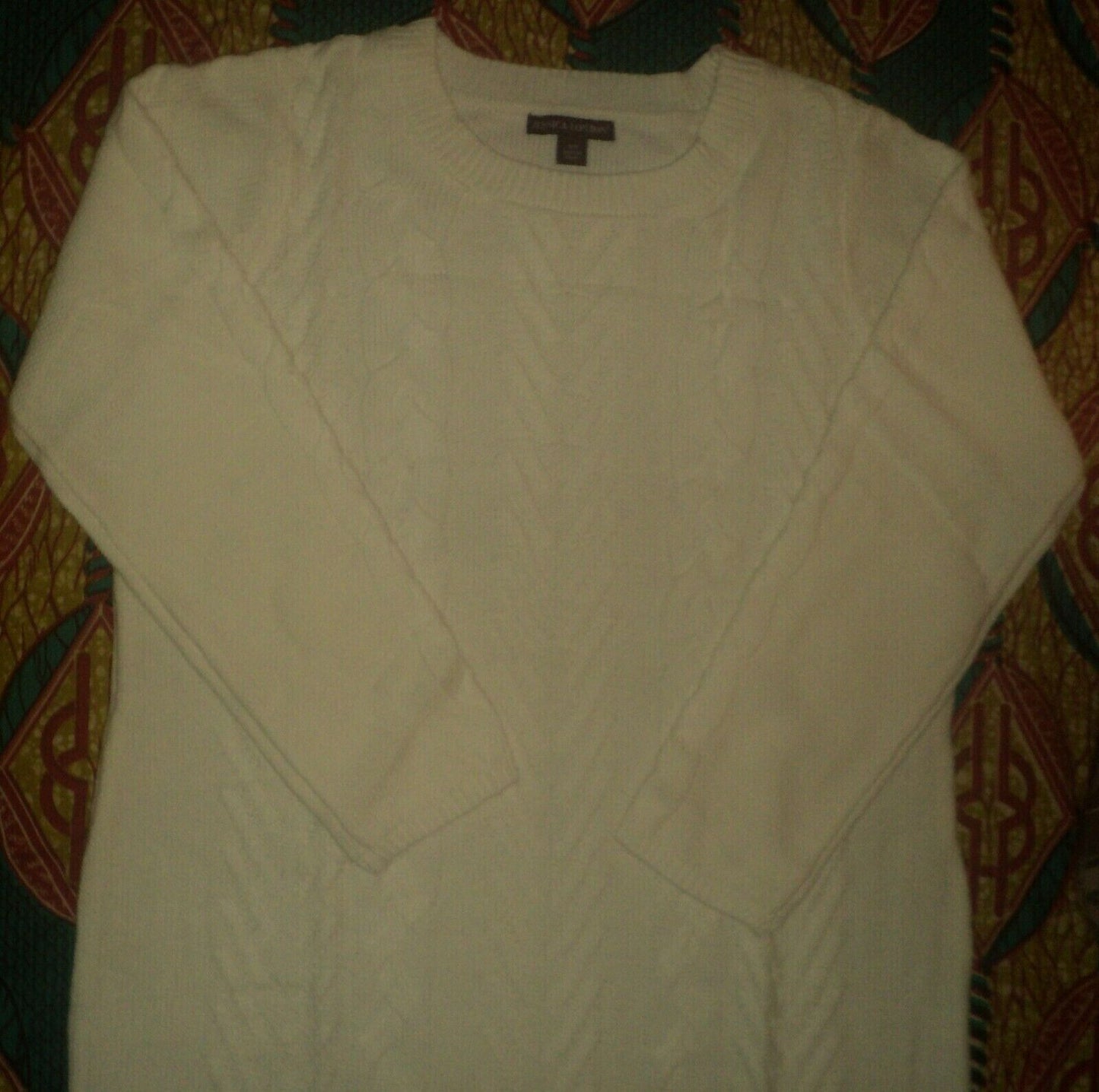 Jessica London Plus size Ivory Cable Knit Long Sleeves Sweater Dress Size 22/24