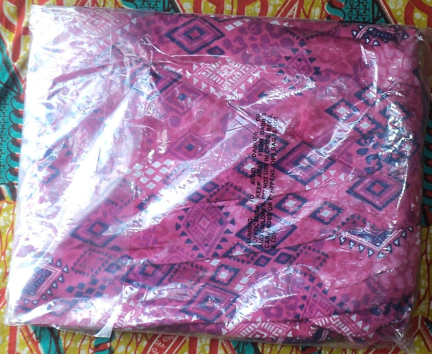 Only Necessities Plus Size Peony Petal Geo Mixed Print Long Lounger Size 5X