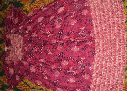 Only Necessities Plus Size Peony Petal Geo Mixed Print Long Lounger Size 5X