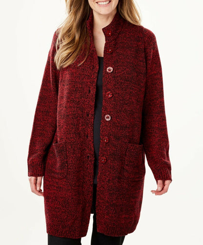 Woman Within Plus Size Fresh Red Black Sweater Cardigan Size 1X(22/24)