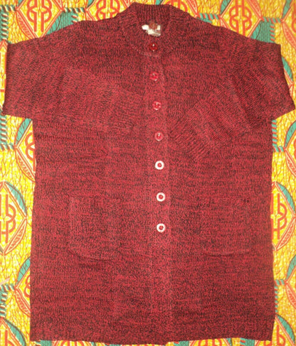 Woman Within Plus Size Fresh Red Black Sweater Cardigan Size 1X(22/24)